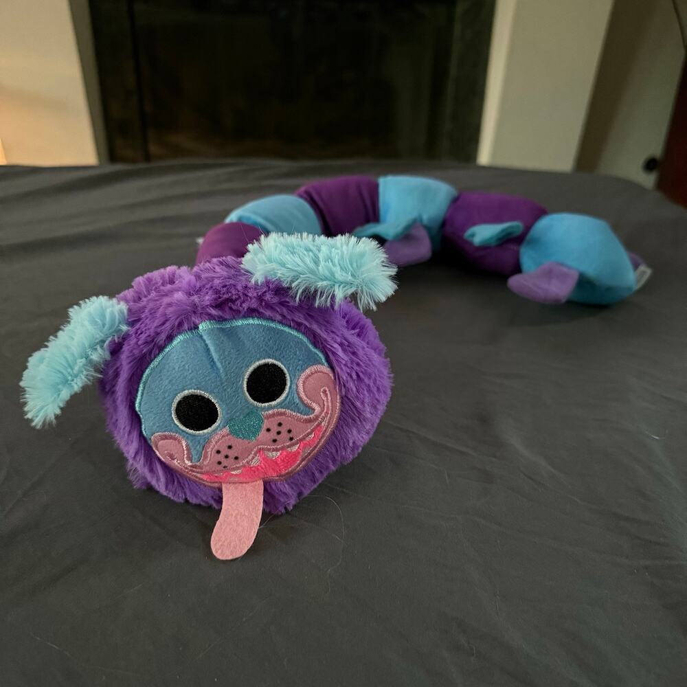 Poppy Playtime PJ Pug-a-Pillar Plush 24" Chapter 2 Purple Blue Dog Caterpillar